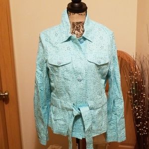 💙Moda Eyelet jacket💙